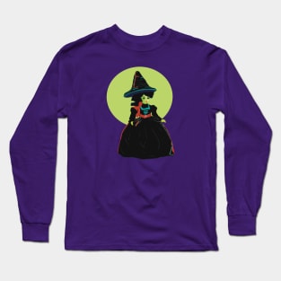 Cute little witch, Wicked Witch  Elphaba (Wizard of Oz) ready to go trick or treating. Long Sleeve T-Shirt